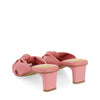Pink knot leather mules