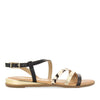 Black with gold leather sandals