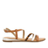 Tan with silver leather sandals