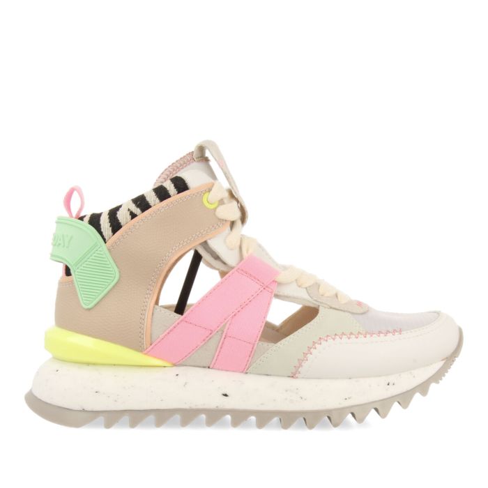 Multicolored open sides super comfy sneakers