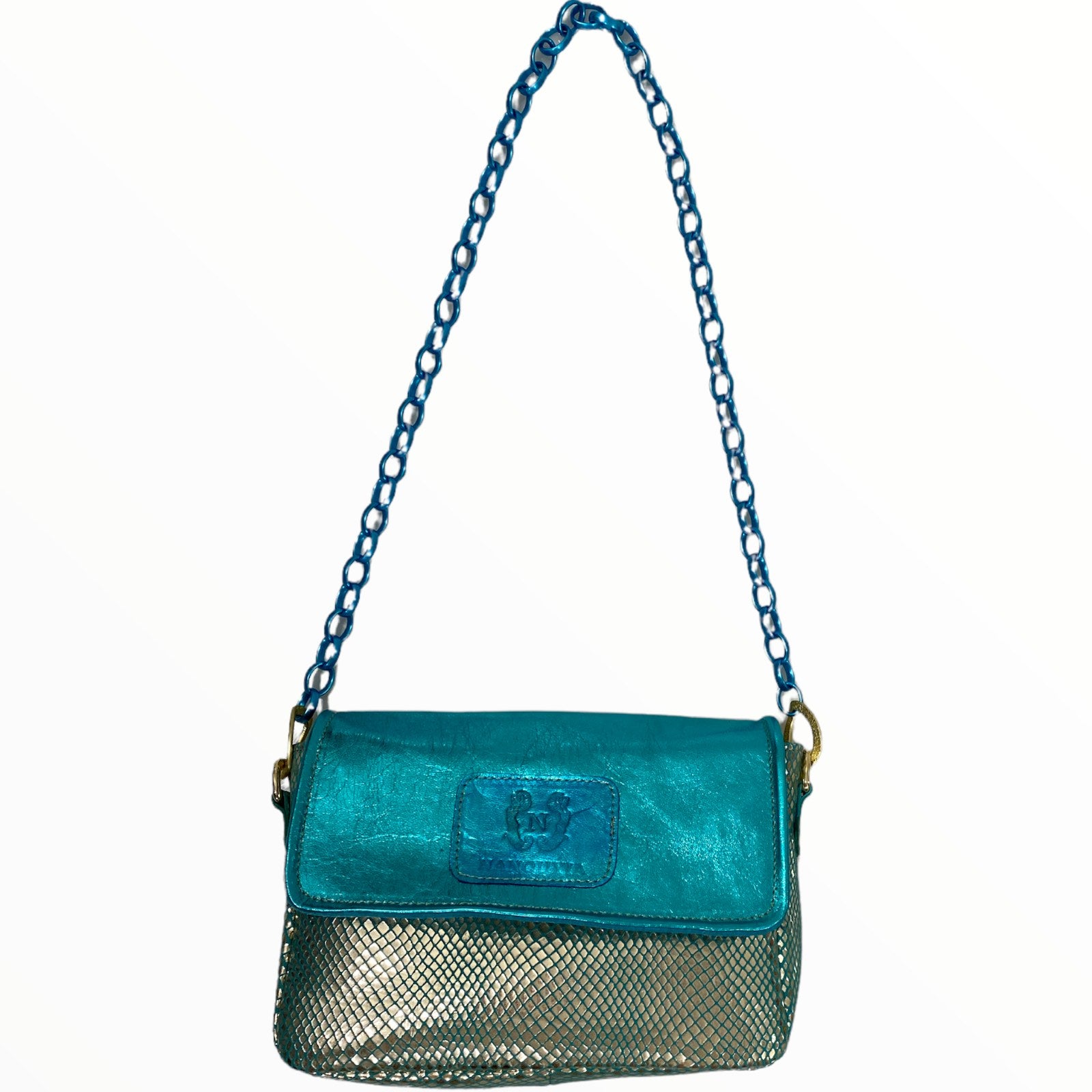 Mandy mini. Tiffany metallic-mermaid leather limited edition bag