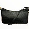 Natalie Med. Black quilted leather evening bag