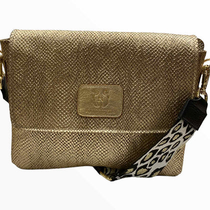 Mandy. Gold leather limited edition bag