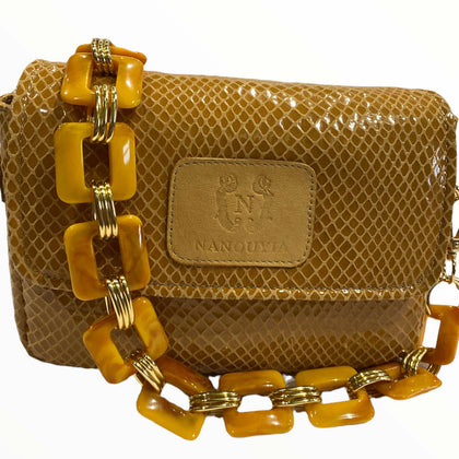 Mandy mini. Camel mermaid leather limited edition bag