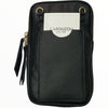 Black and beige calf-hair mobile leather case