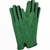 Green chic gloves with black details