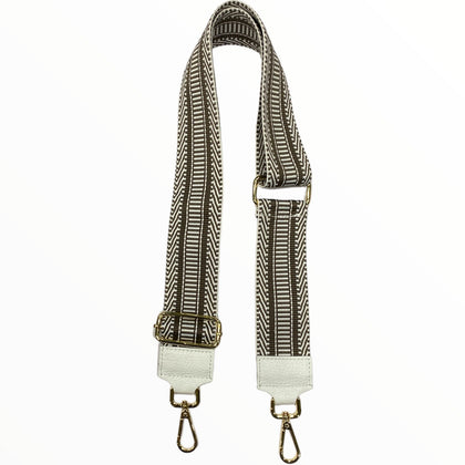 Taupe adjustable strap with leather details