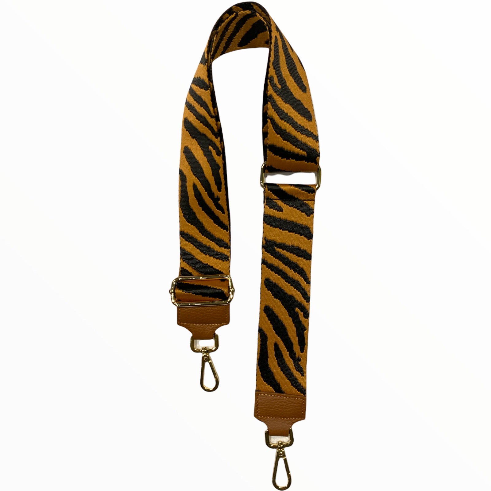 Taba zebra-print adjustable strap with leather details