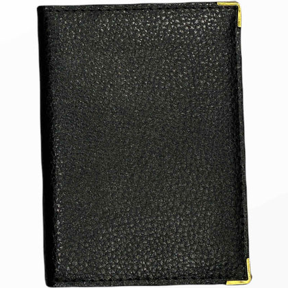 Black leather unisex card holder