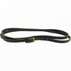 Petrol leather snake-print thin belt