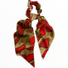 Red snake-print hair elastic with foulard