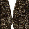 Black plisse scarf with gold details