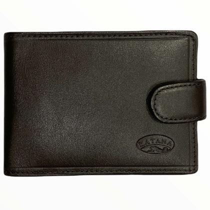 Brown leather unisex wallet