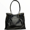 Olympia S. Black leather shoulder bag
