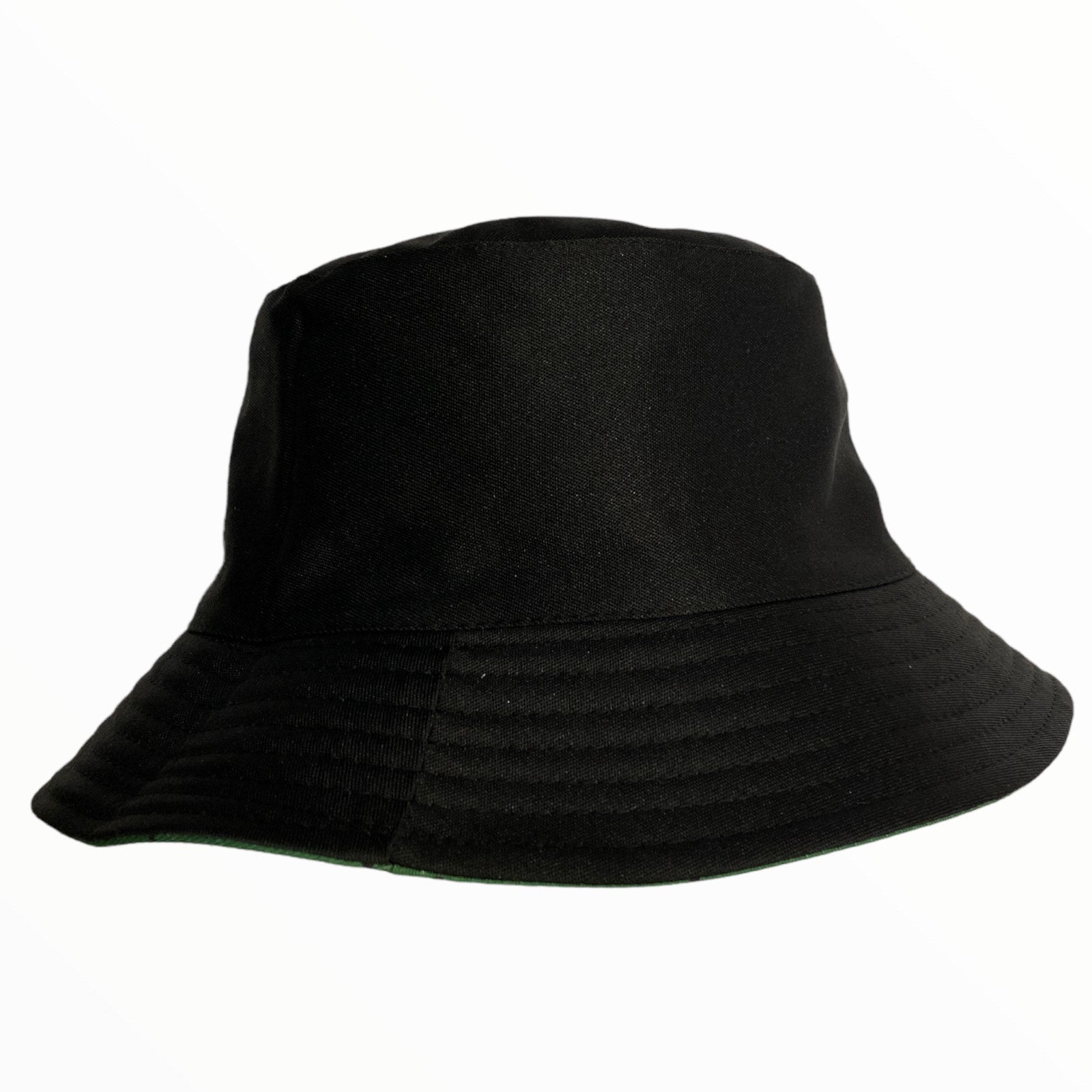 Black-white leo-print double face bucket hat