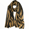 Camel zebra-print soft scarf