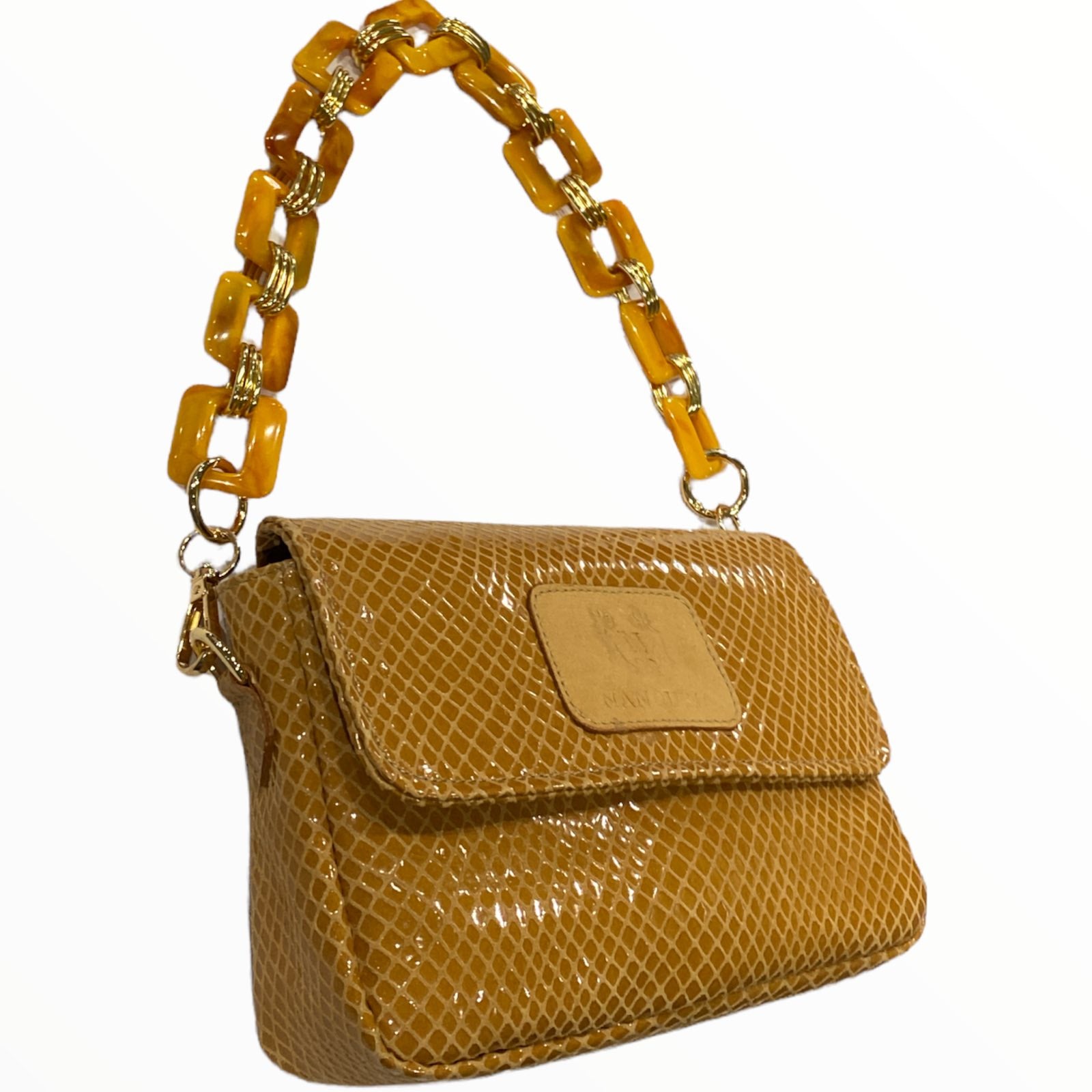 Mandy mini. Camel mermaid leather limited edition bag