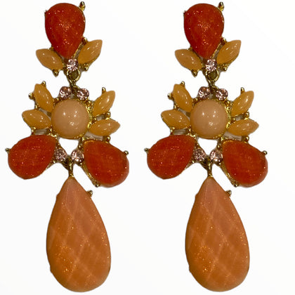 Coral luxury earrings