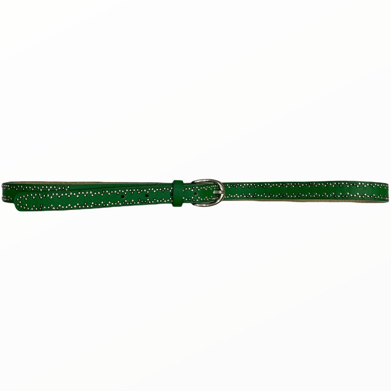 Green trendy eco leather belt