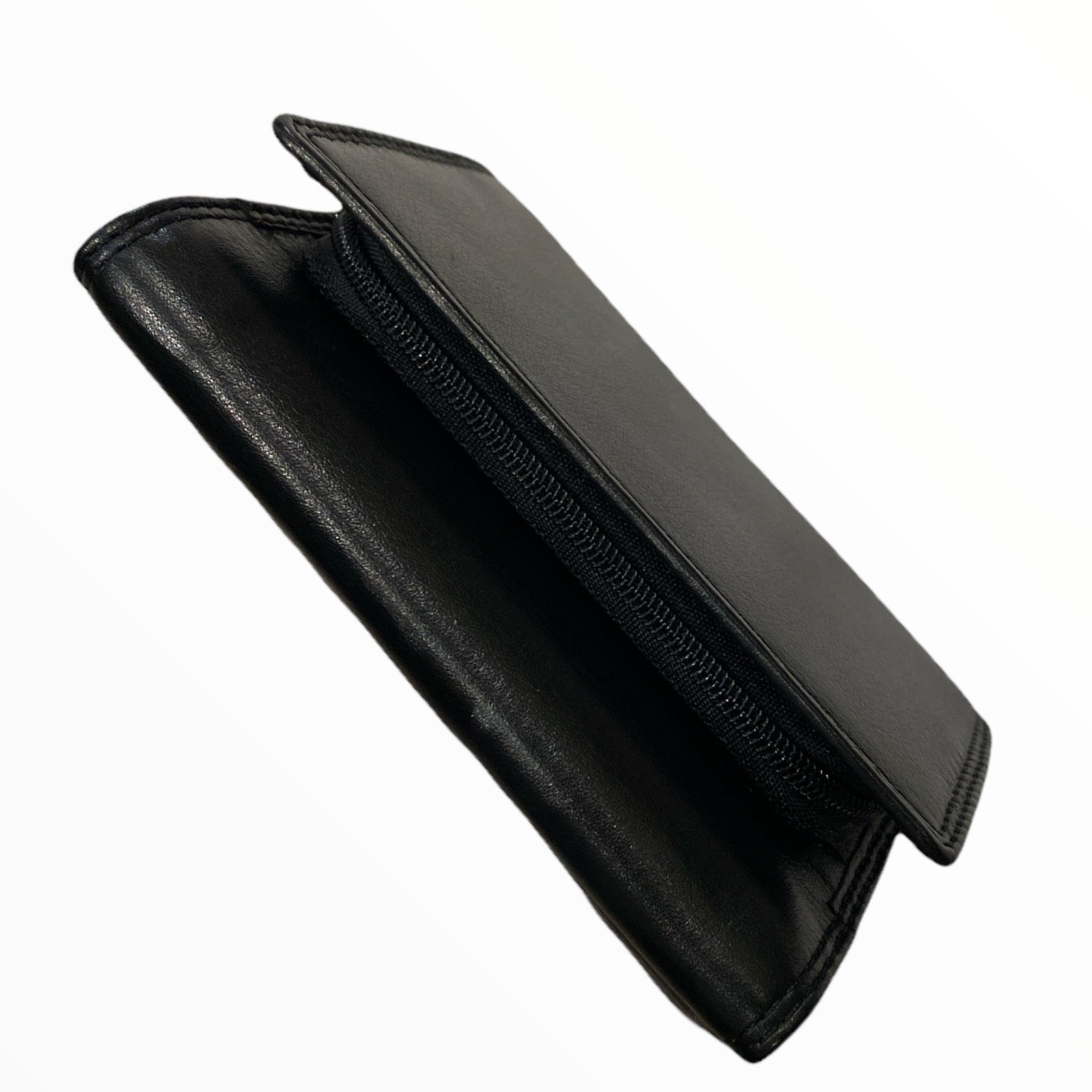 Black leather wallet small size