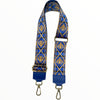 Royal blue bees adjustable strap with leather details