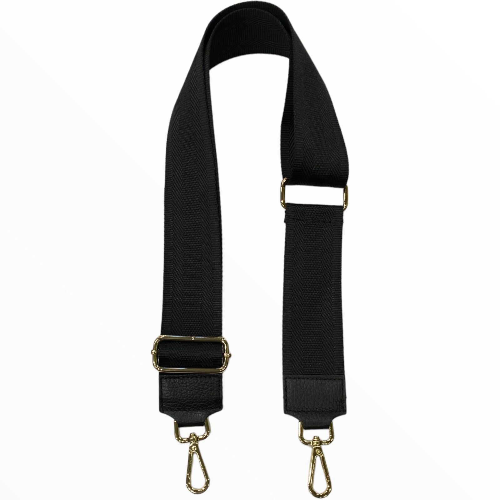 Black minimal adjustable strap with gold metals