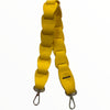 Yellow leather shoulder strap