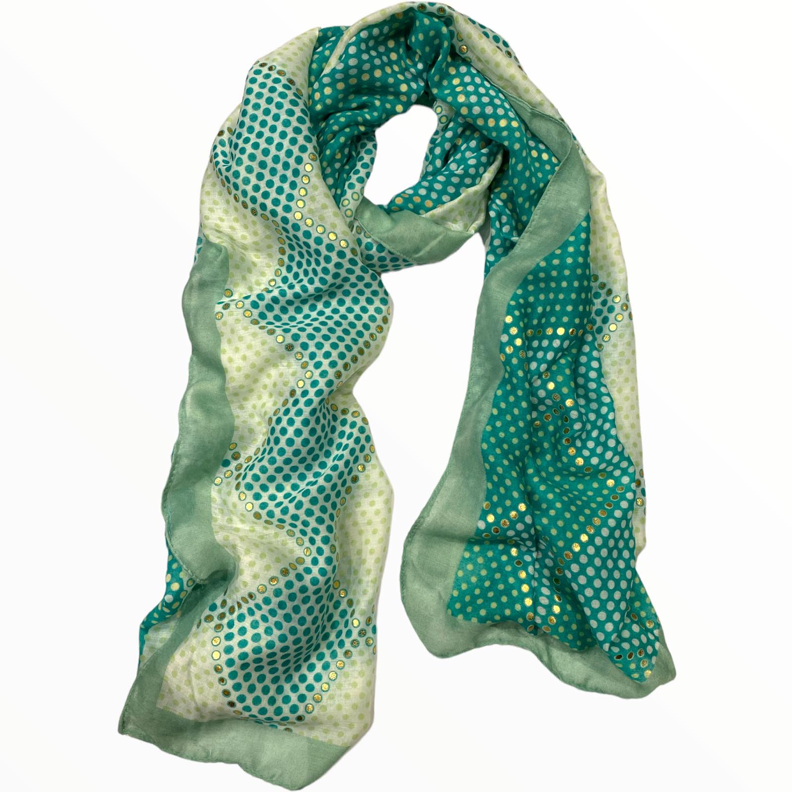 Emerald scarf with gold details