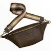 XL brown leather belt bag