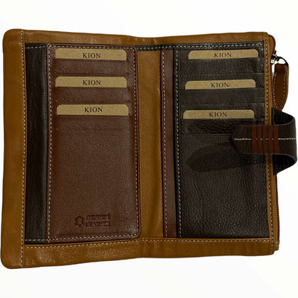 Taba big wallet with brown details