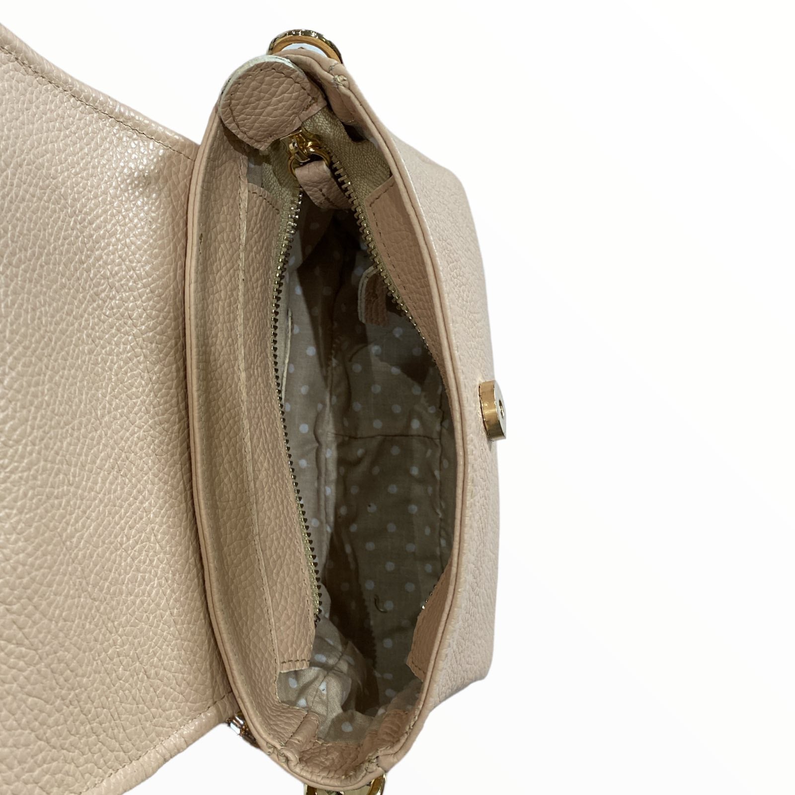 Nude chic leather evening bag