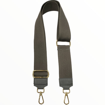 Dark grey minimal adjustable strap with gold metals