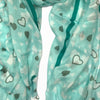 Mint hearts scarf
