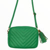 Light green leather messenger bag
