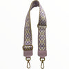 Lilac-white ethnic adjustable strap with leather details