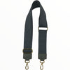 Dark blue adjustable strap with grey leather details