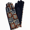 Blue fashion gloves
