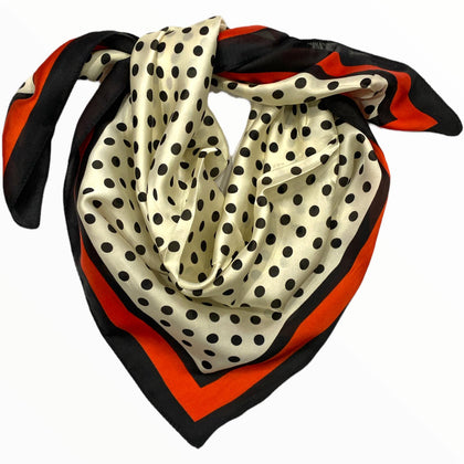 Off-white polka dots foulard with red details