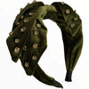 Olive green bow hairband