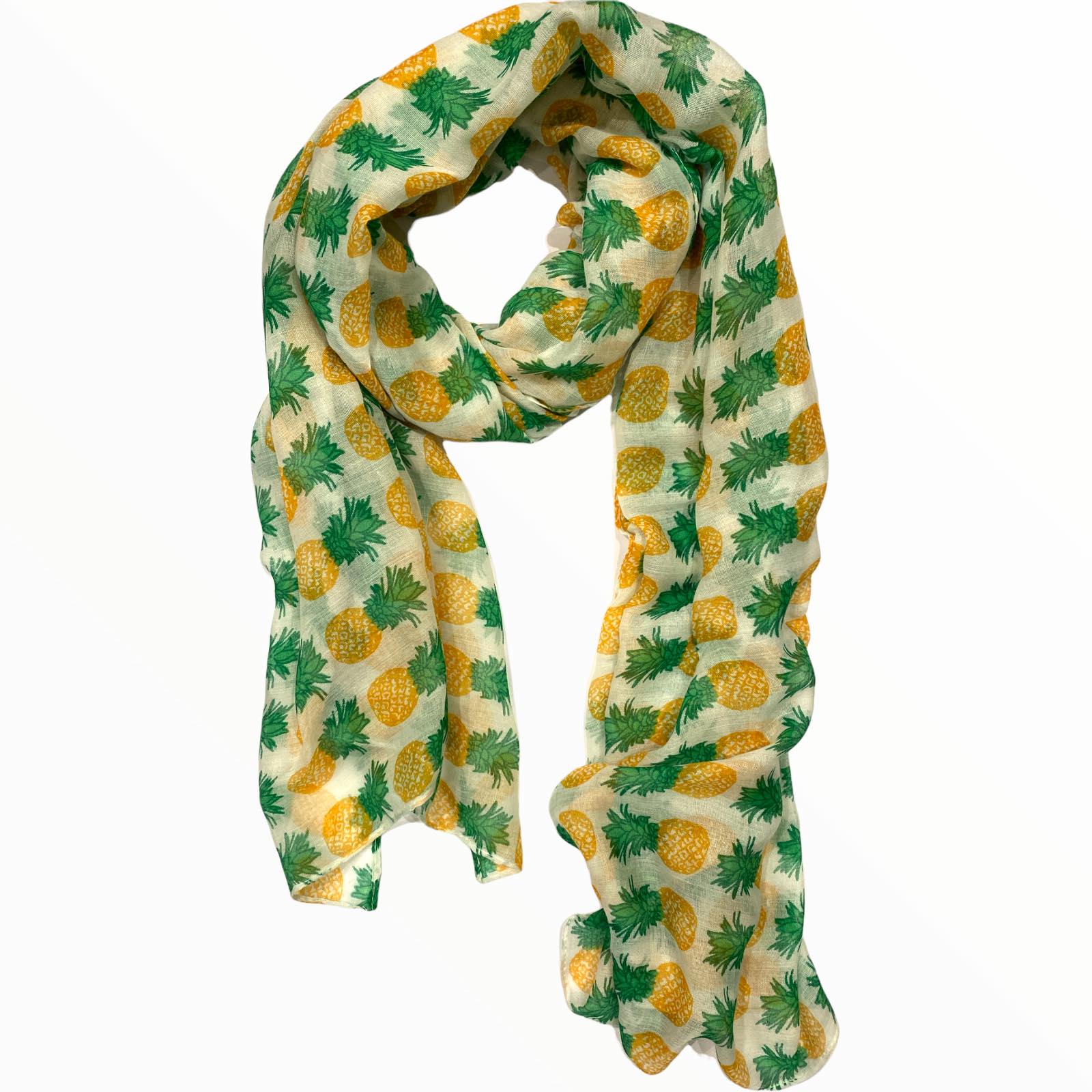 Yellow-green pineapple scarf