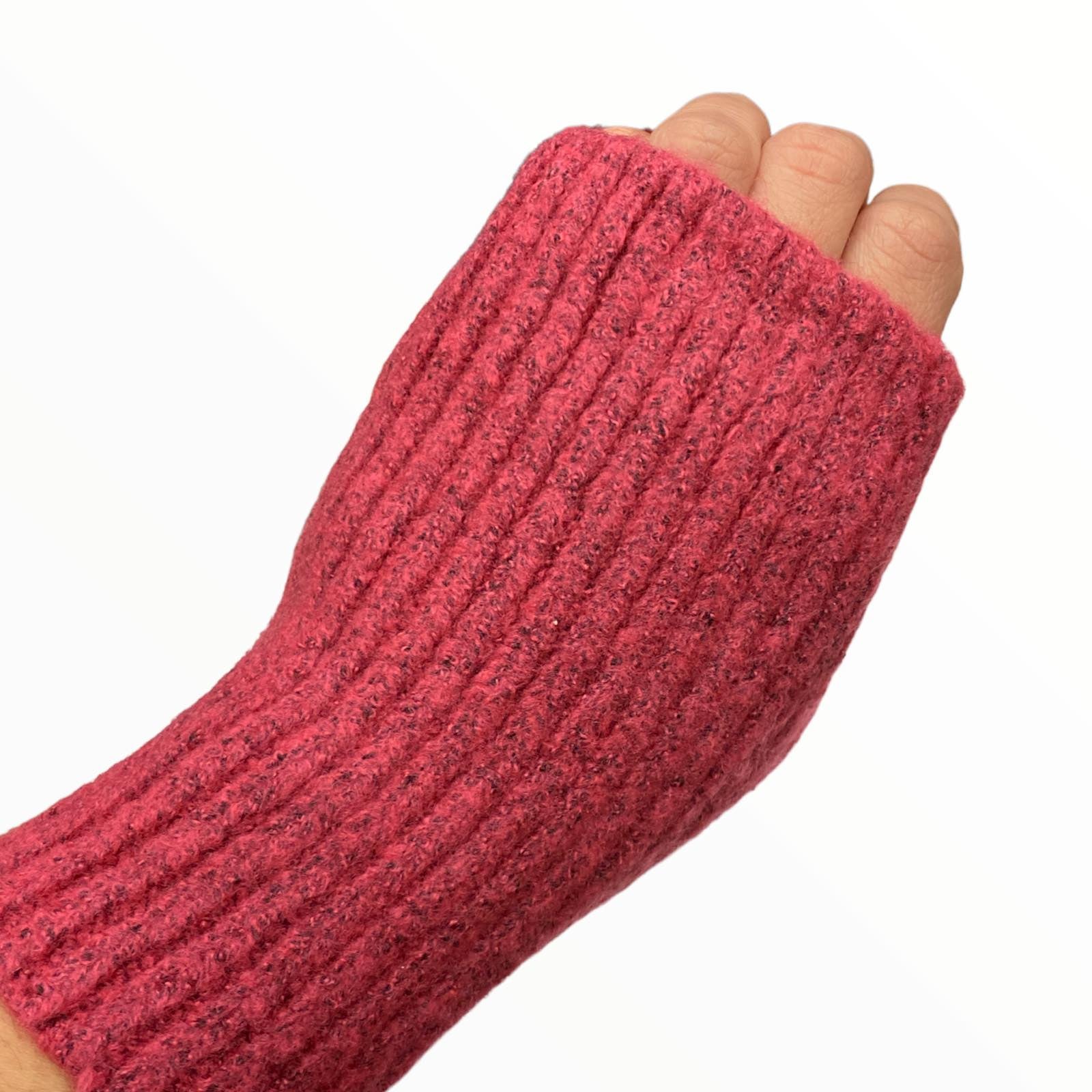 Strong pink 2 in 1 gloves
