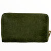 Olive green calf-hair leather medium wallet