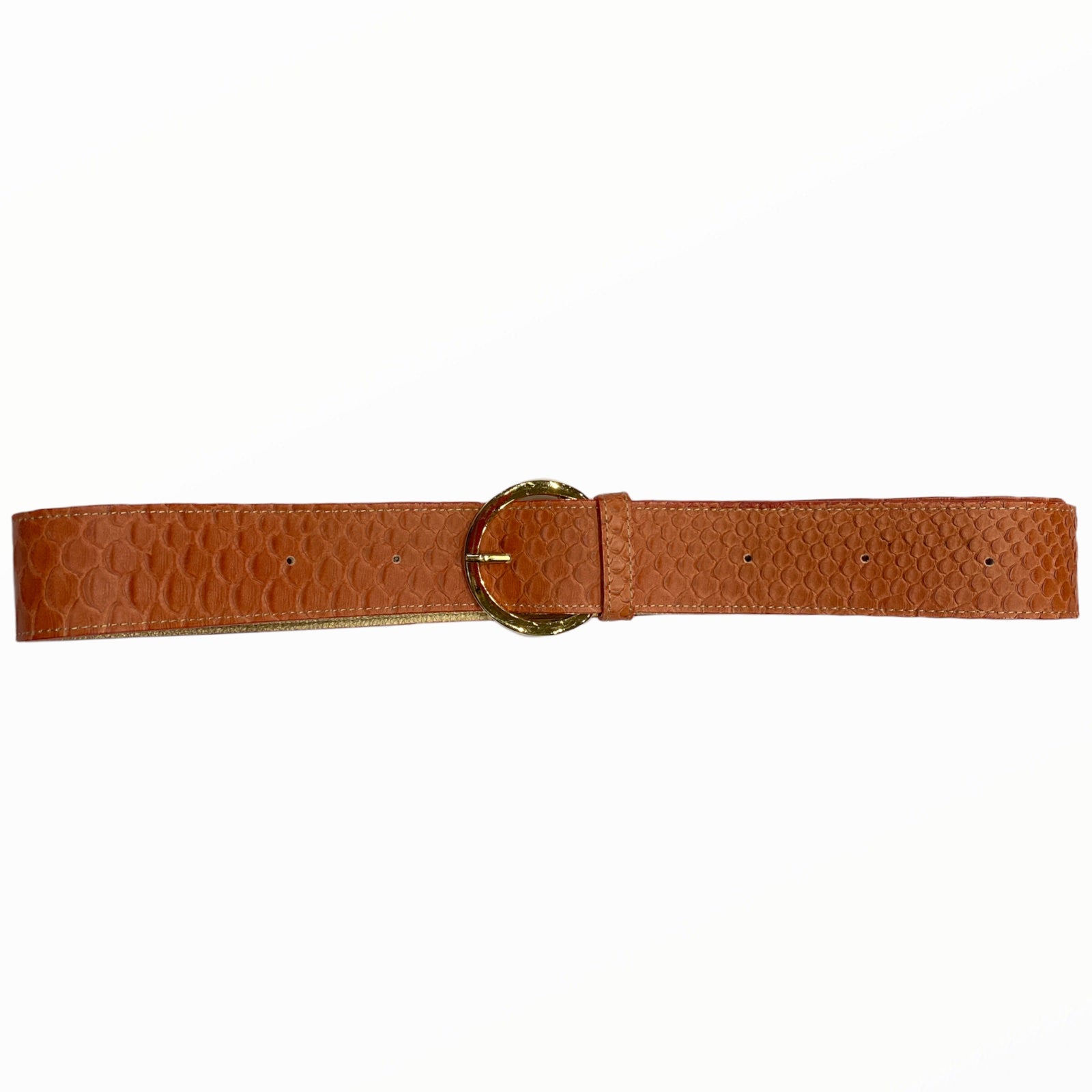 Coral luxury leather belt