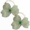 Mint flower earrings