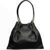 Olympia S. Black leather shoulder bag