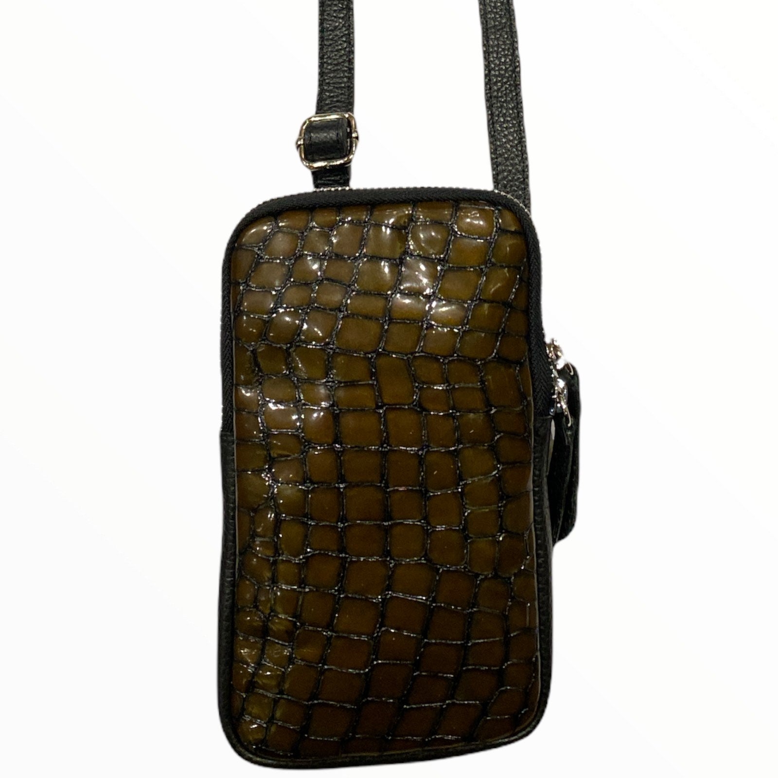 Bronze mosaic mobile leather case
