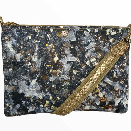 A4 LUXURY CLUTCH AND MESSENGER ART CRYSTAL PRINT BAG