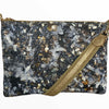 A4 luxury with gold leather clutch and messenger