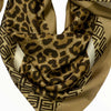 Camel leo-print foulard