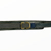 Petrol leather snake-print belt